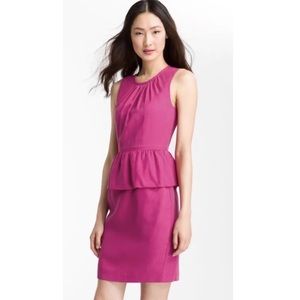 TRINA TURK pink Kiran sleeveless peplum dress 6 NEW
